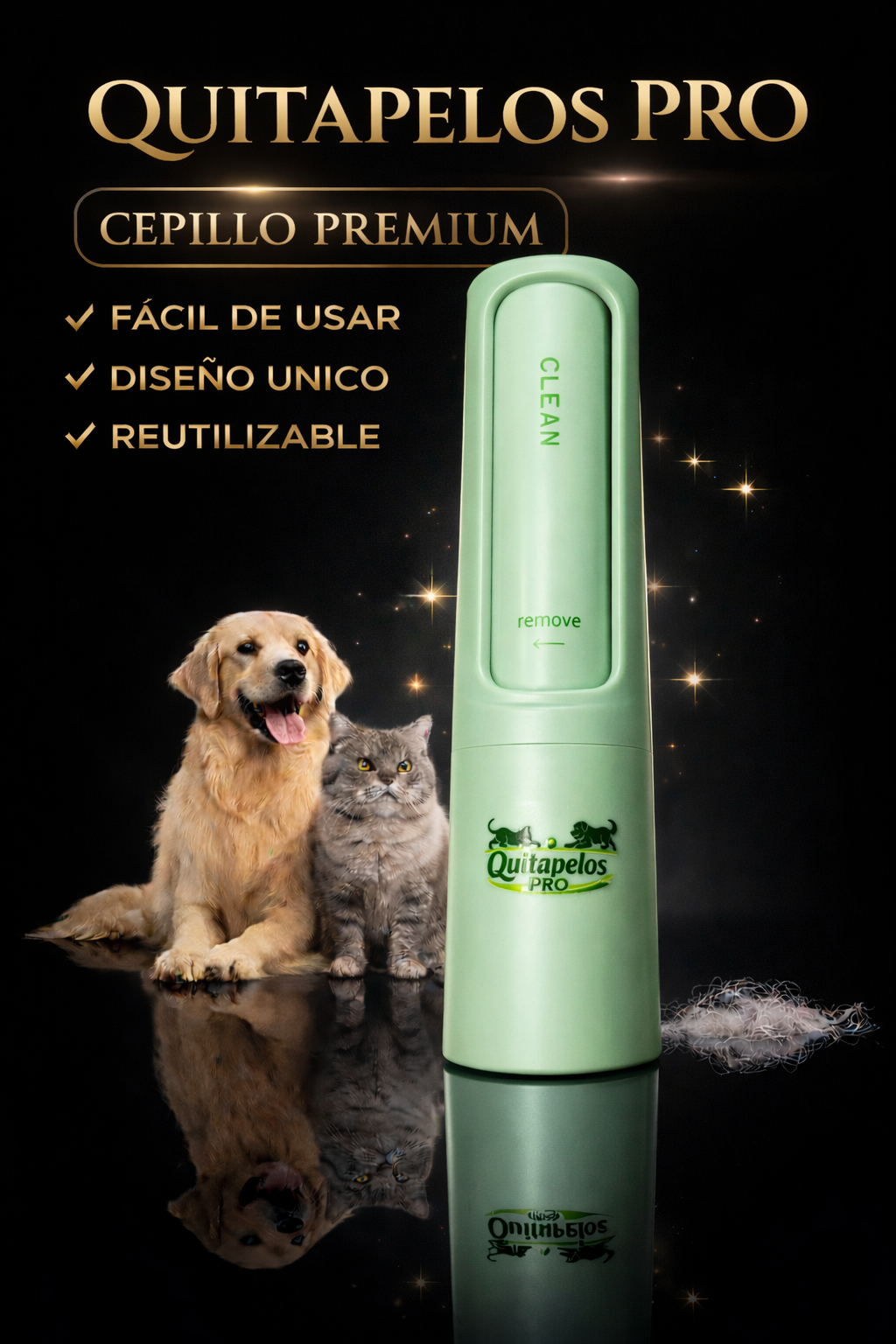 Quitapelos Pro™ | Cepillo Premium Eliminador de Pelo para Mascotas