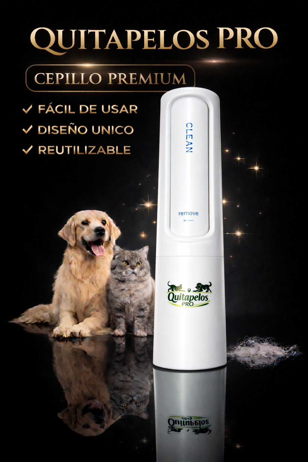 Quitapelos Pro™ | Cepillo Premium Eliminador de Pelo para Mascotas