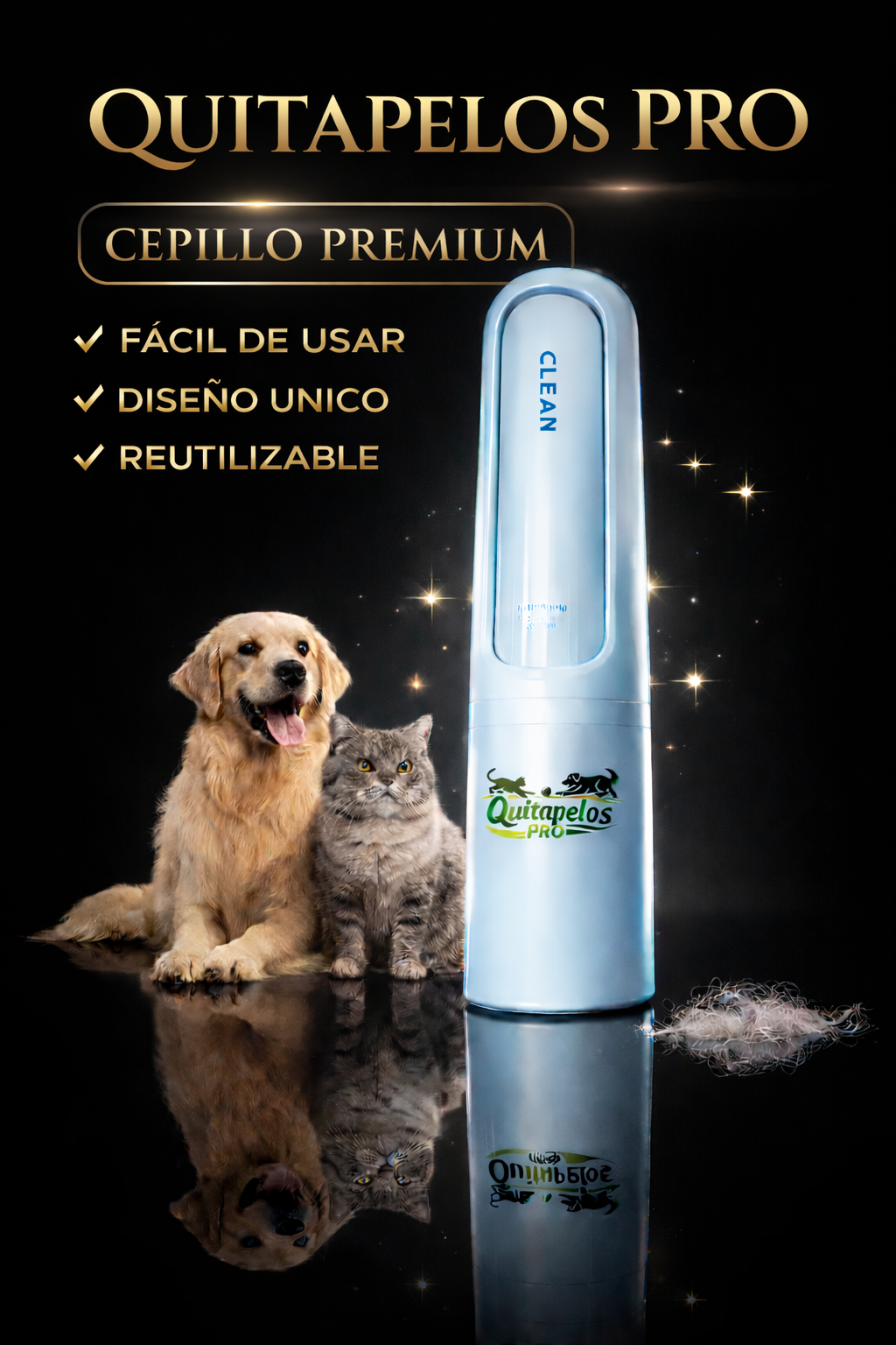 Quitapelos Pro™ | Cepillo Premium Eliminador de Pelo para Mascotas